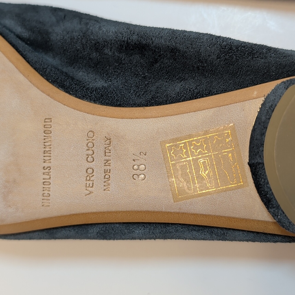 Nicholas Kirkwood Suede Pointed Loafers Size EU 38.5 US Size 8/8.5 - Picture 12 of 14
